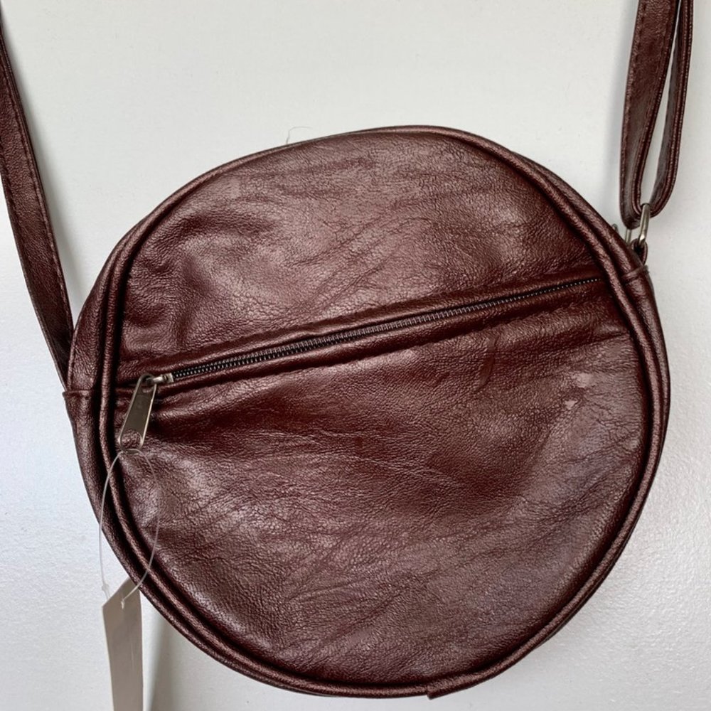 Brown Canvas Crossbody Purse